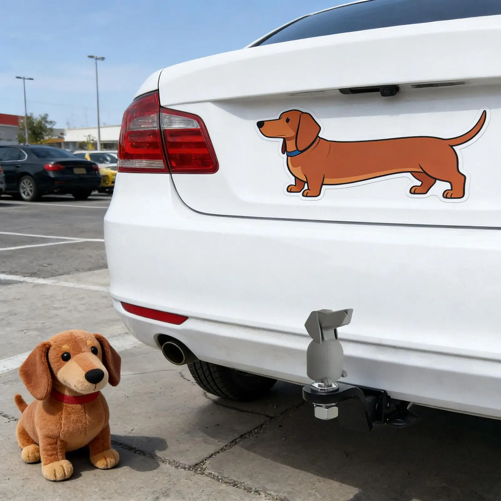 Capas Decorativas para Engate de Reboque com Design de Dachshund, Capa Divertida de Cão para Engate de Reboque de Veículos de Viagem, Acessórios para 