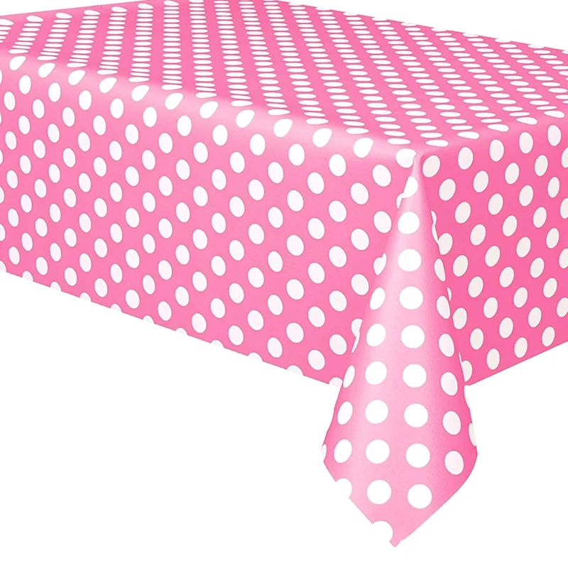 6 Pcs Assorted Color Tablecloth Plastic Tablecloth Party Table Decoration For Party Picnic Kitchen Supplies