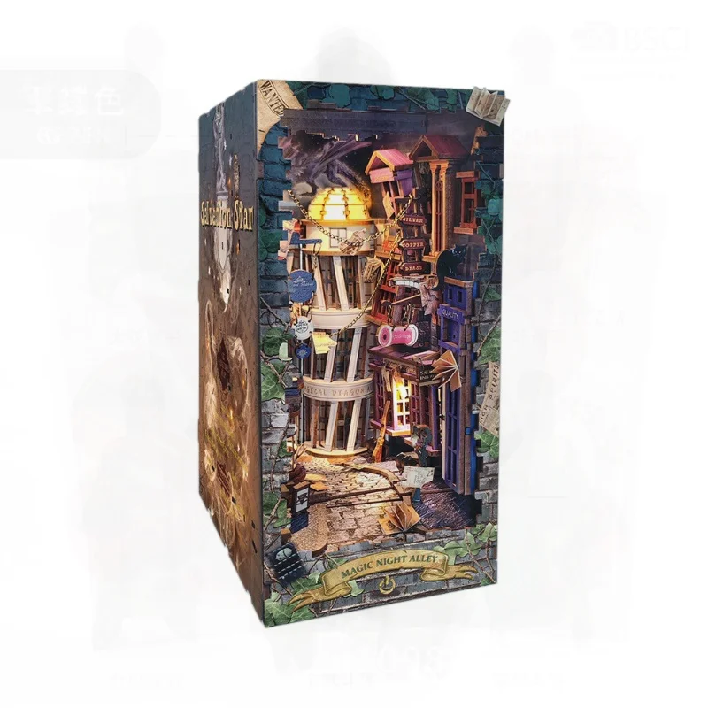 

Деревянная подставка для книг «Сделай сам», «Magic Night Lane», креативная настольная книжная полка с подсветкой, собранный вручную рождественский подарок для