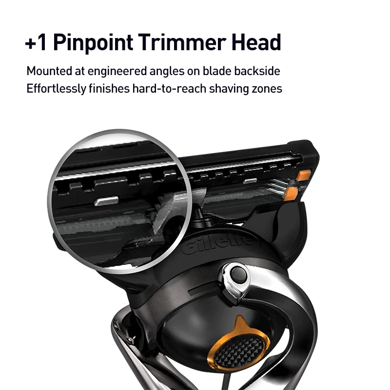 Gillette Fusion 5 Pisau Cukur Manual Keselamatan Alat Cukur Pengganti Kepala Kaset 5 Lapisan Pisau untuk Pria Rambut Wajah Mesin Cukur Jenggot