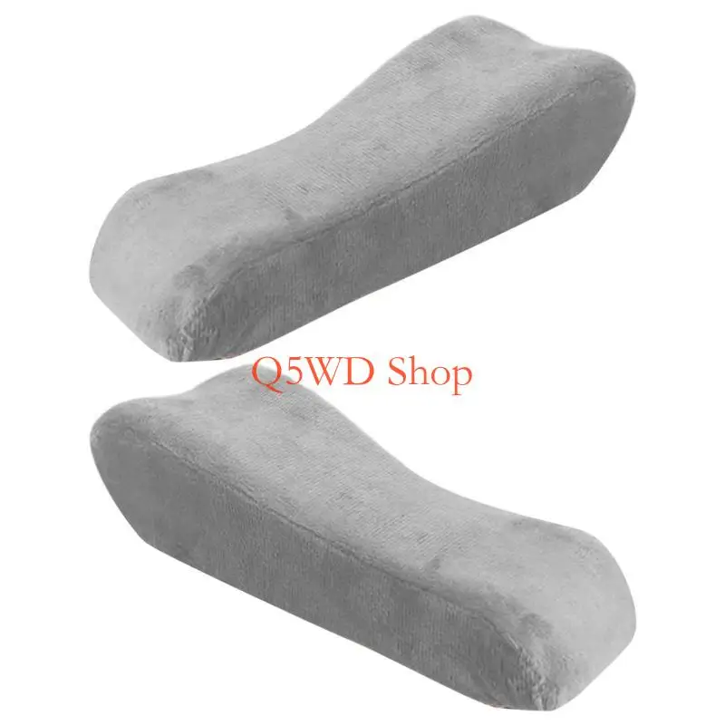 Q5WD Armrest Pads Curved Designs Office Chair Arm Cushions for Computer Game Chairs