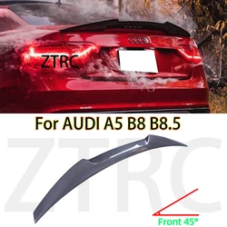 Car Spoiler For Audi A5 B8 B8.5 8TA 8T3 Sportback/Coupe M4 Style Real carbon fiber Rear Spoiler Trunk wing 2007-2017 (not S5)
