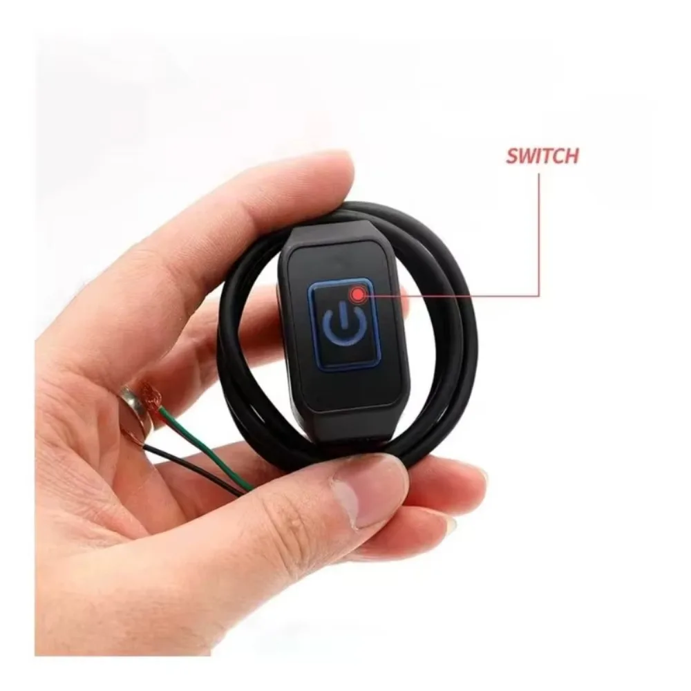 Accessories Waterproof Motorcycle Handlebar Switch 12V 22mm Handlebar Mount Control Switch ON OFF Buttton with LED Light Moto