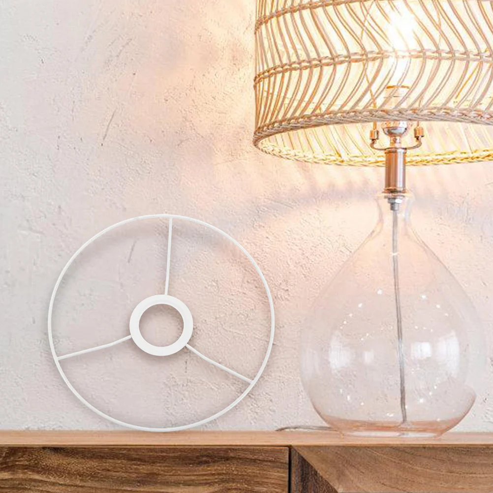 

1Set Round Lampshade Frame Sturdy Metal DIY Lamp Shade Ring for Table Light E27 Compatible Vintage Style Wire Frame Holder