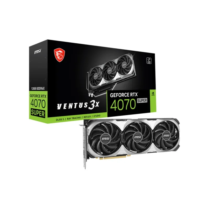 

new GeForce RTX 4070 SUPER 12G VENTUS 3X OC GDDR6X Graphics Card with 192-bit 21Gbps Memory Speed Video Card GPU s19pro hyd