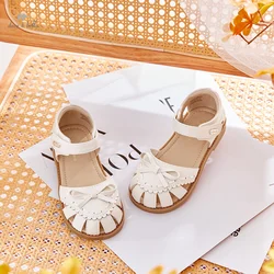 Dave Bella Girls Beige Sandal Kids TPR Sole Shoes Children Summer Shoes Fashion Design Princess Birthday Party Sandal DB2248723