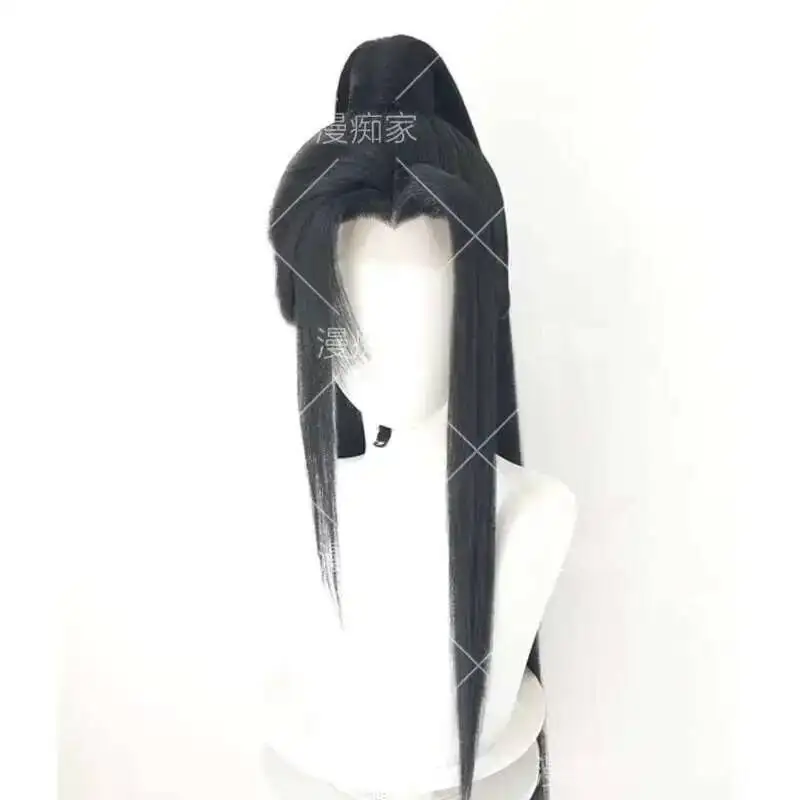 He Xuan Cosplay TGCF Long Black Customized Wig Tian Guan Ci Fu Heaven Official's Blessing Synthetic Hair HeadwearHalloween Props - view 5