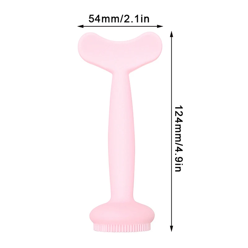 Brosse à double tête en silicone pour masque facial, accessoire de nettoyage pour massage facial, grattoir pour film de boue, outil de soins du visage