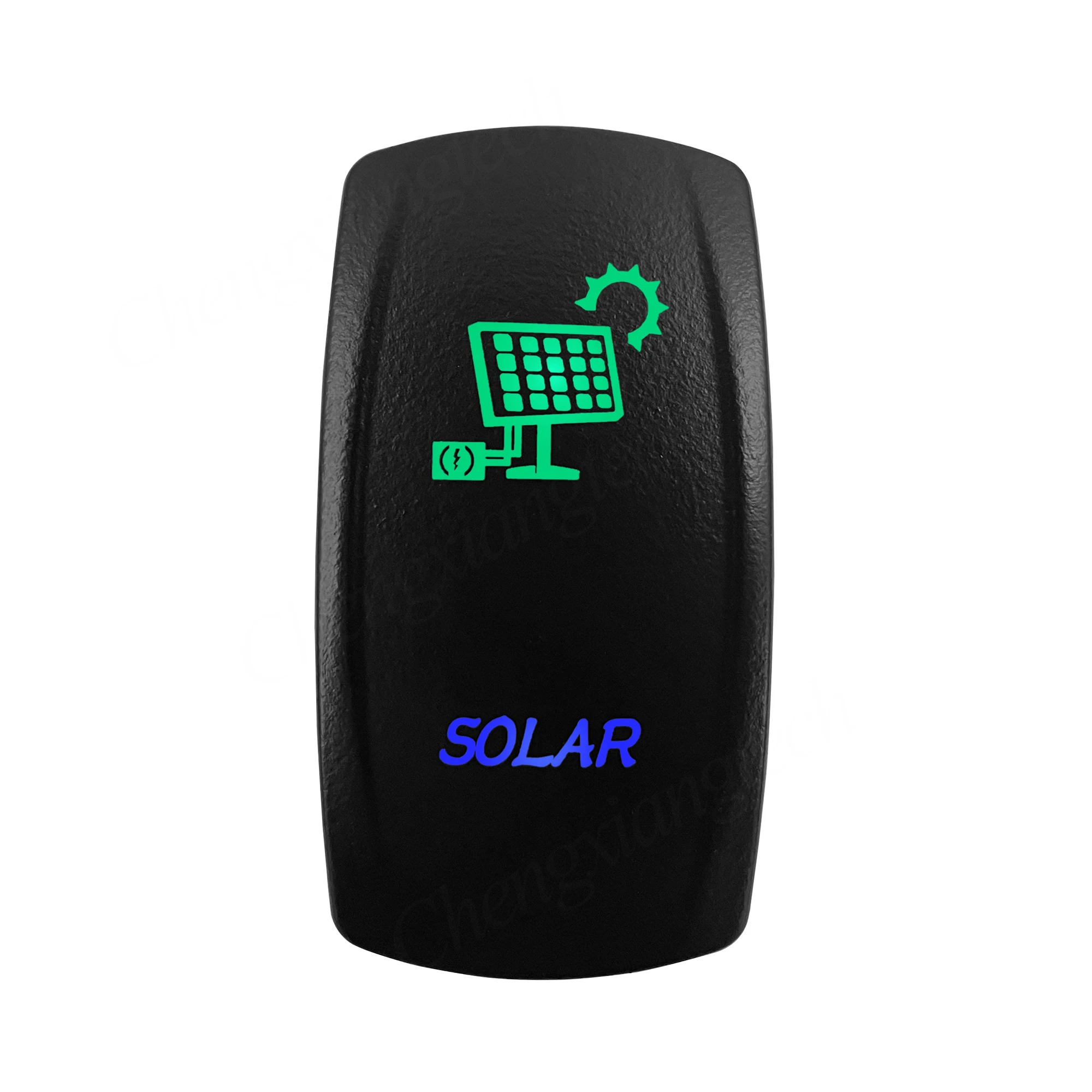 12V Green & Blue Led Rocker Switch SOLAR 5 Pin SPST ON OFF for Boat Car Carling ARB NARVA RAV4 WD Hella Contura 4x4