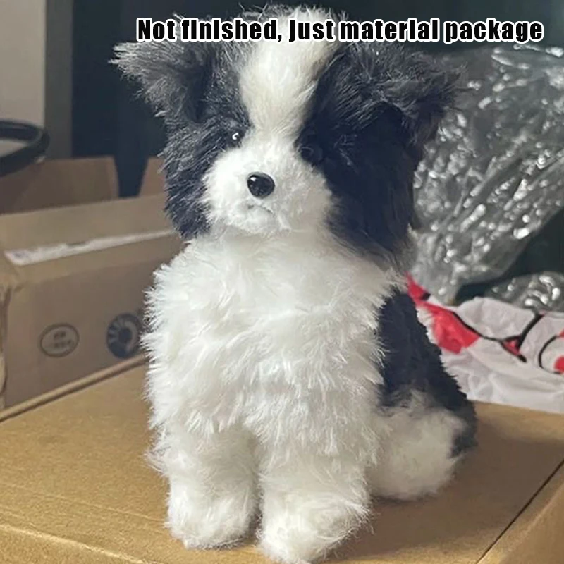 Criativo diy torcido vara filhote de cachorro artesanal conjunto completo de materiais embalagem engrossado boneca de pelúcia brinquedo presente