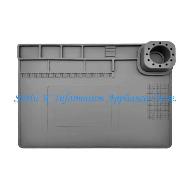  Heatproof 500℃ Mobile Device Repair Pad With Anti Slip Texture And Multiple Tool Organizers Phone Repair Silicone Mat