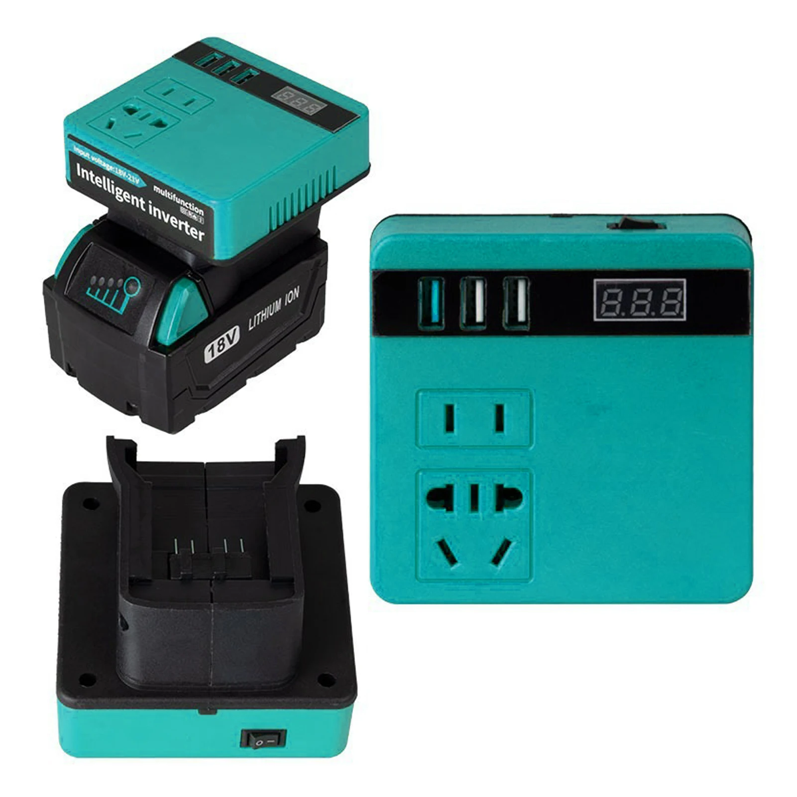 120W batteria al litio Inverter multifunzione strumenti al litio batteria Inverter da 21V a 220VAC Inverter doppio motore intelligente