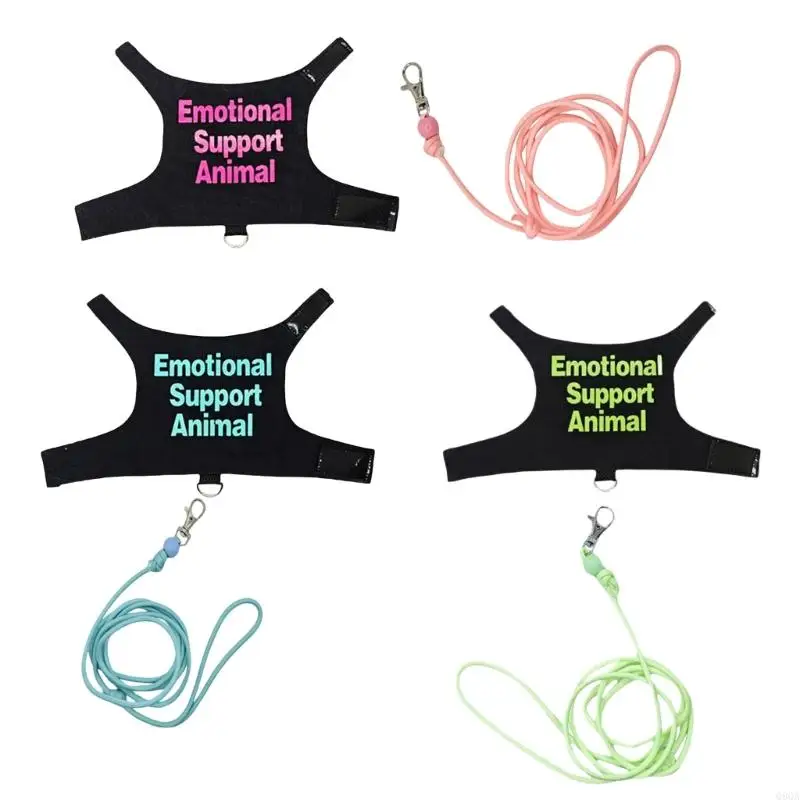 Q9QA Multicolor  Regulable Harnesses Suit Bearded Dragon Leashes Escape Proof for Bearded Dragon Outdoor Exploration