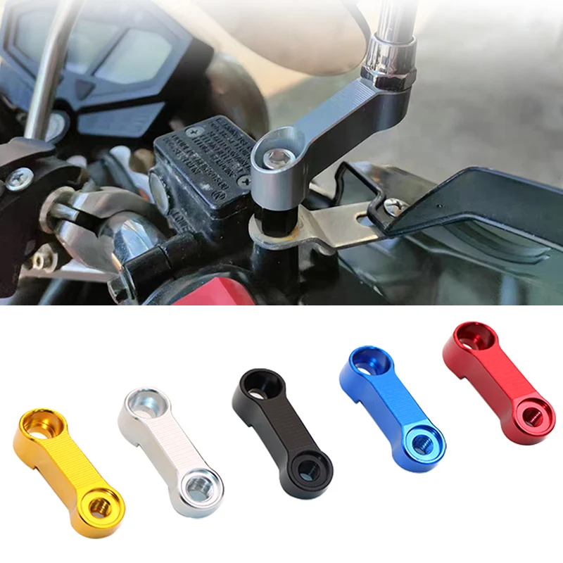 Motorcycle Rearview Mirrors Extension Riser Extend Adapter Mirror Extender Adapters Riser Supplies Rear View Mirrors Extend Base