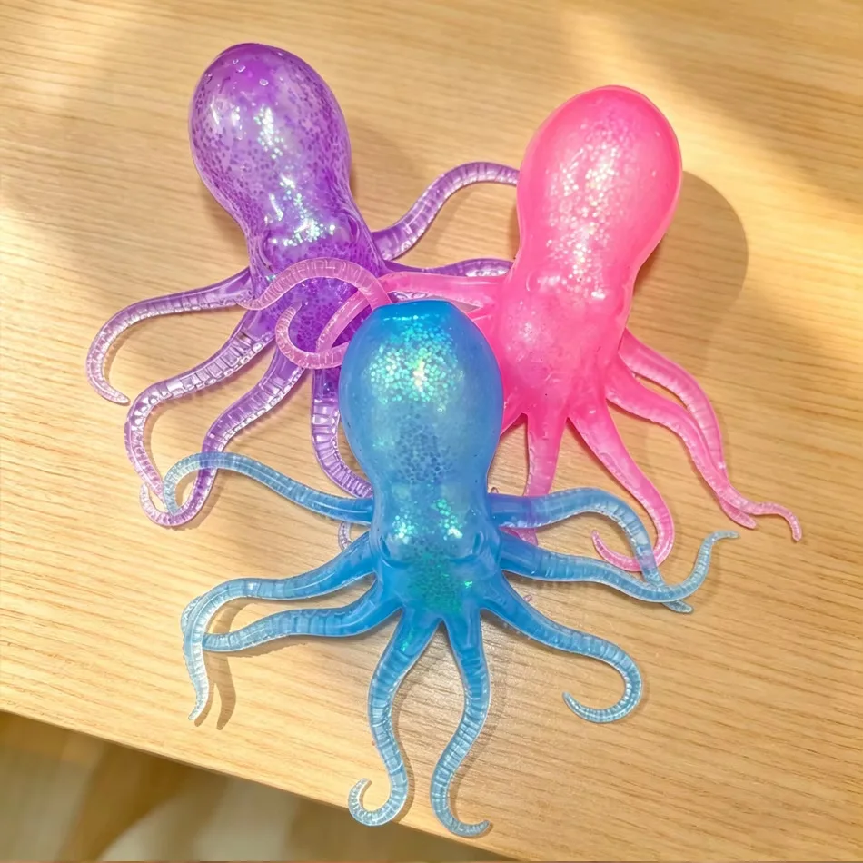 New Fuzz Ball Jellyfish Squishy Blind Box Random Color Soft Stress Relief Toy Cute Relaxing Squeeze Sensory Toy
