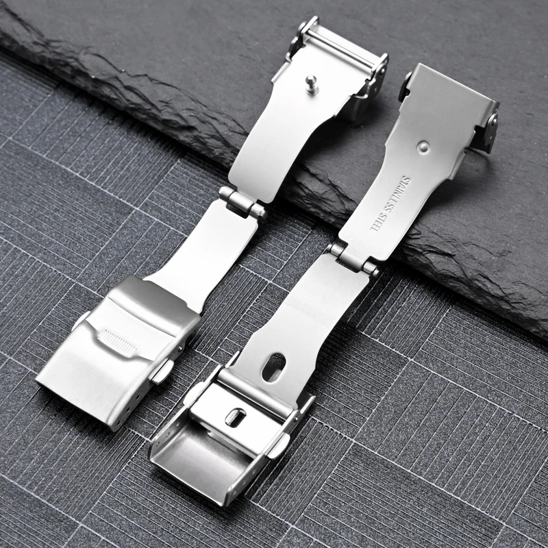 Cinturino per orologio pieghevole in acciaio inossidabile con cinturino in Silicone impermeabile morbido a sgancio rapido universale sostituisci 20mm 22mm