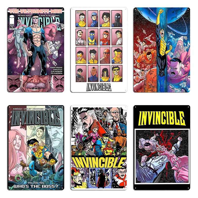 invincible best comic Invincible Manga Style Metal Sign Vintage designer Garage Personalized Living Room Tin Sign Poster