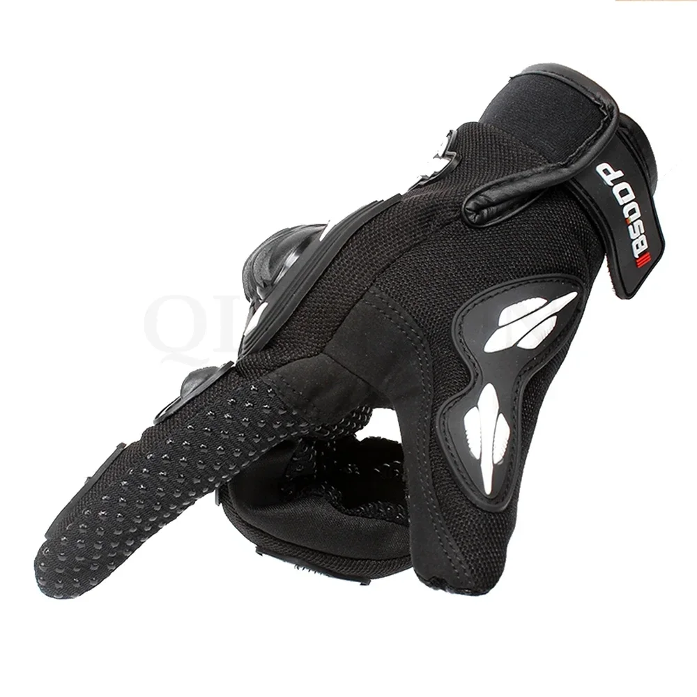 Gants de Moto Universels en Cuir group, Couleur Noir, Blanc, Équipe de Course sur Route, Été, Hiver