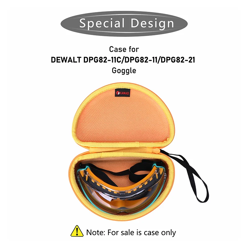 XANAD EVA Hard Case for DEWALT DPG82 11 Clear Anti Fog Dual Mold Safety Goggle Glasses Protective Carrying Storage Bag