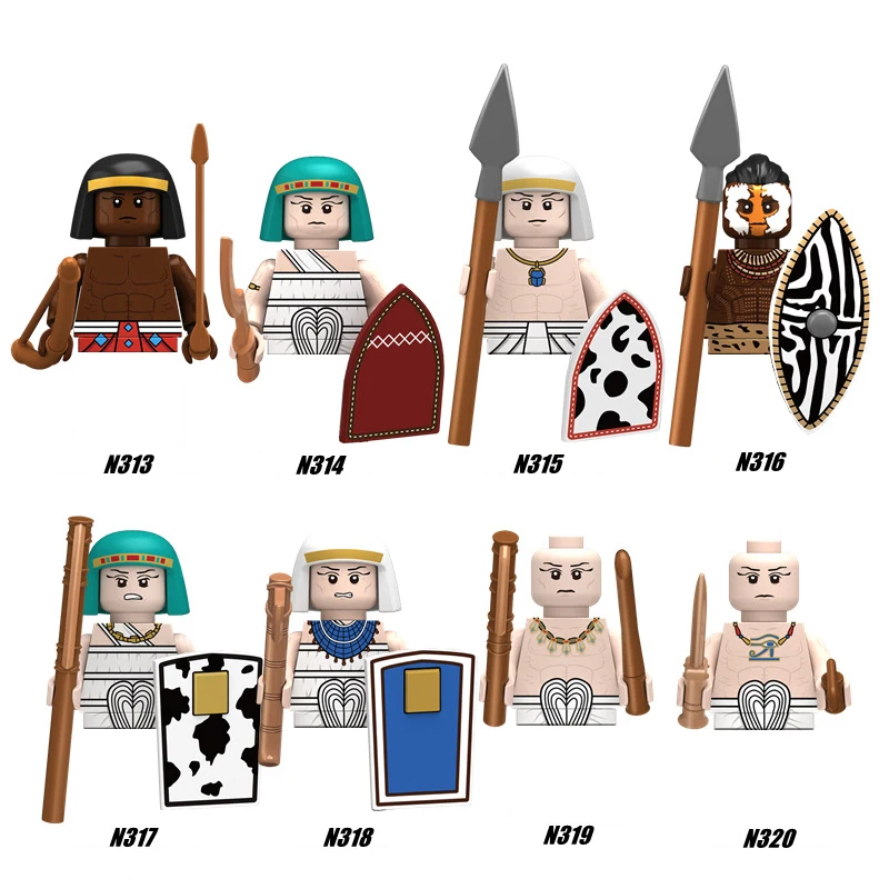 Medieval Teutonic Knight Building Block Ancient Egypt Soldier Figure Military Castle Weapon Accessories Bricks Toy Kid Gift N321