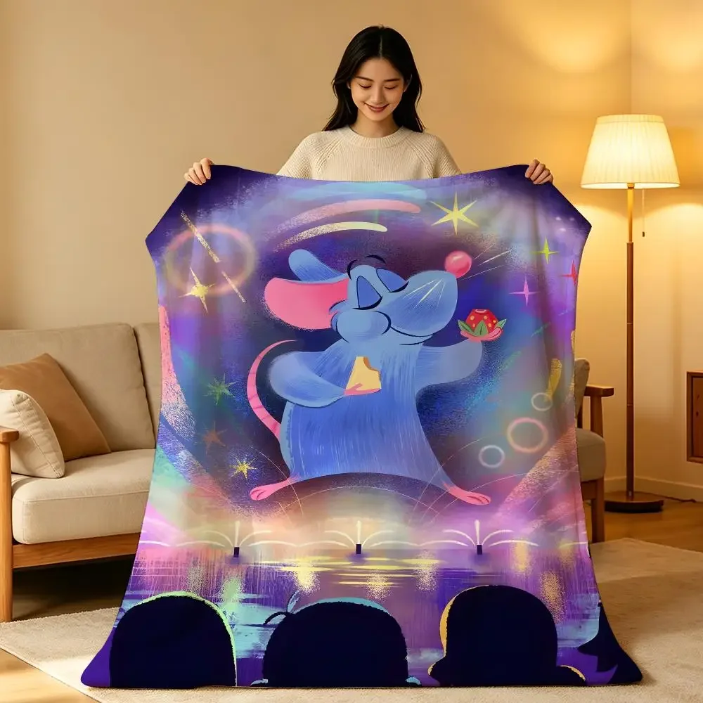 Movie R-Ratatouille Animated Cooking Paris Classic Throw Soft Warm Flannel Blanket Lightweight for Sofa Bed Couch Travel Adults