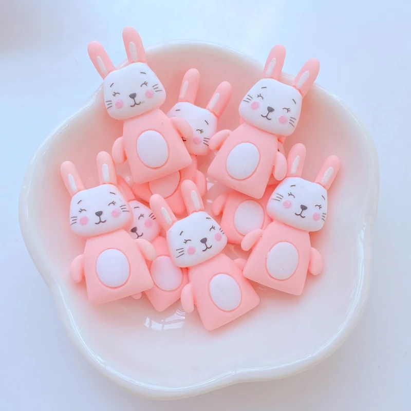 10pcs New Cute 15-30mm Resin Mini Animal Flat Back Cabochon Scrapbook Kawaii DIY Embellishments Accessories