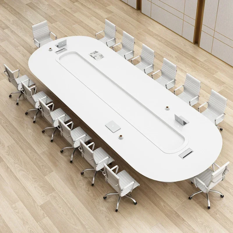 New Trends Simple atmospheric long table conference room combination creative elliptical negotiation conference table