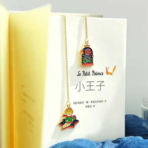 Imagen 2 del producto 32 unids/lote creativo Principito colgante de Metal marcapáginas lindo libro marcas Clip de papel escuela Oficina suministros al por mayor