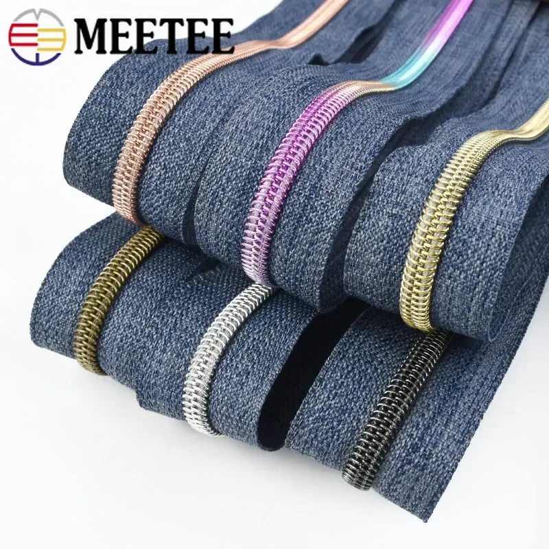 10-50M 5# Nylon Zippers Tapes for Clothes Plastic Coil Zipper Sewing Bag Shoes Zips Jacket Reapirt Kit DIY Accessories