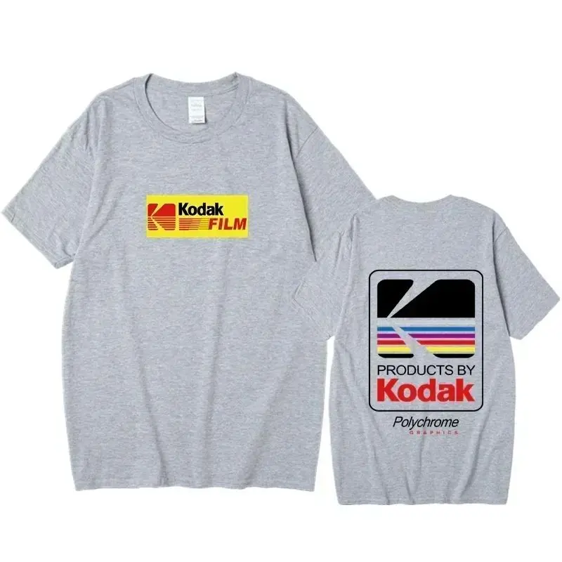 Wild Kodak Men's Anime T-shirts Japanese Cute Printed T-shirt 100% Cotton O-neck Harajuku Hip-hop Casual Oversized Women Tee