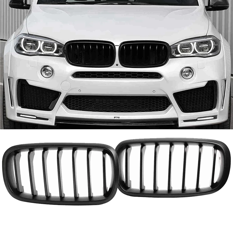 Car Front Bumper Kidney Grill Grilles 51712334708 51712334710 For BMW X5 X6 F15 F16 2014-2018 Middle Grid Grille