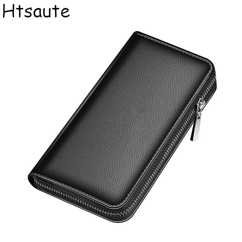 

On Sales!! Solid Color Men's Wallet Long Pattern PU Leather Wallets Suit Bag billetera card wallets cartera hombre card binder