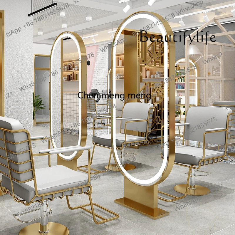 F182 Hair mirror single and double-sided hair cutting mirror hair salon special barber shop mirror table