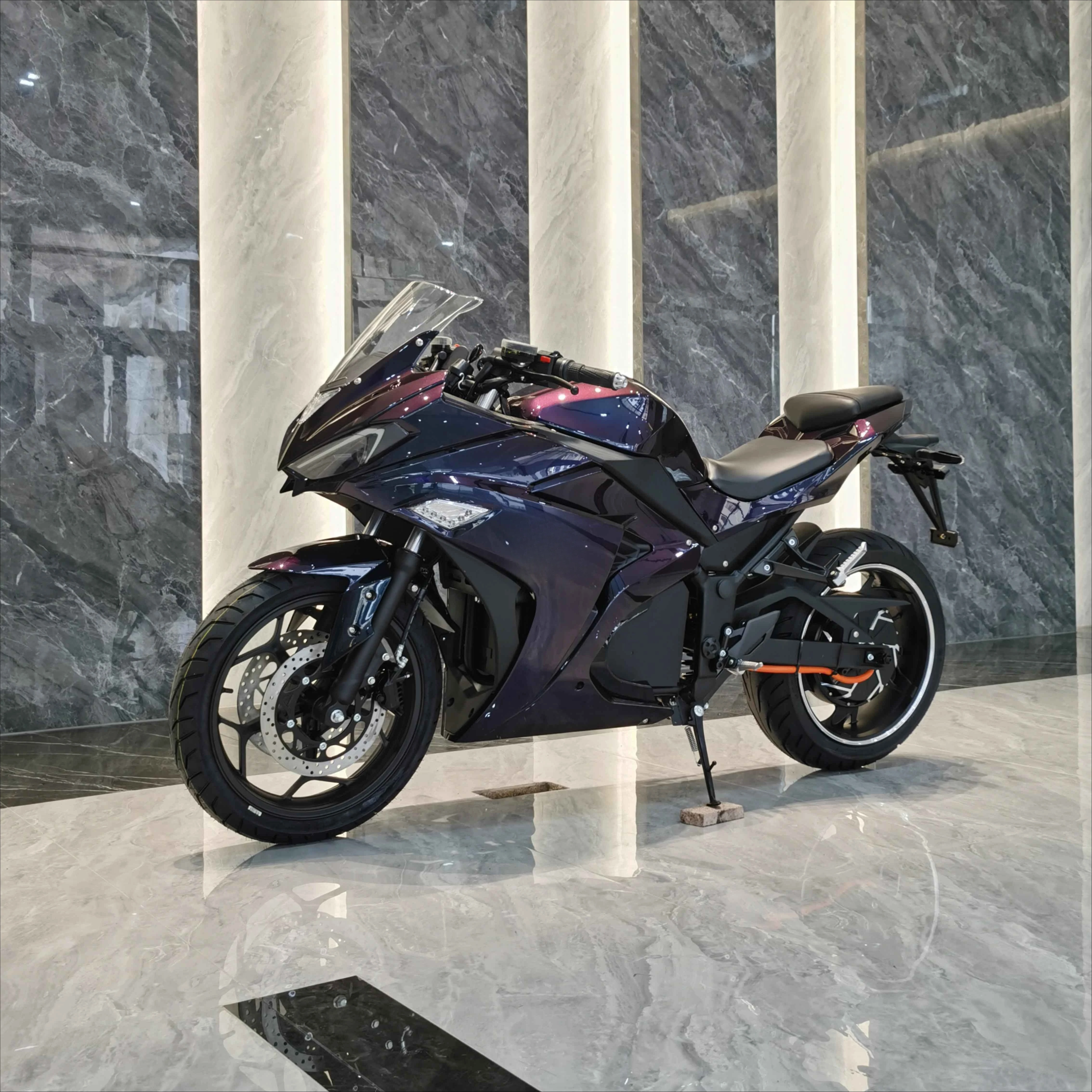 SXLL Electric Motorcycle Lightweight Naked Sportbike YZF-R3 Style 72V 8000W for Adults Teenagers, Low Seat Height Easy Ride