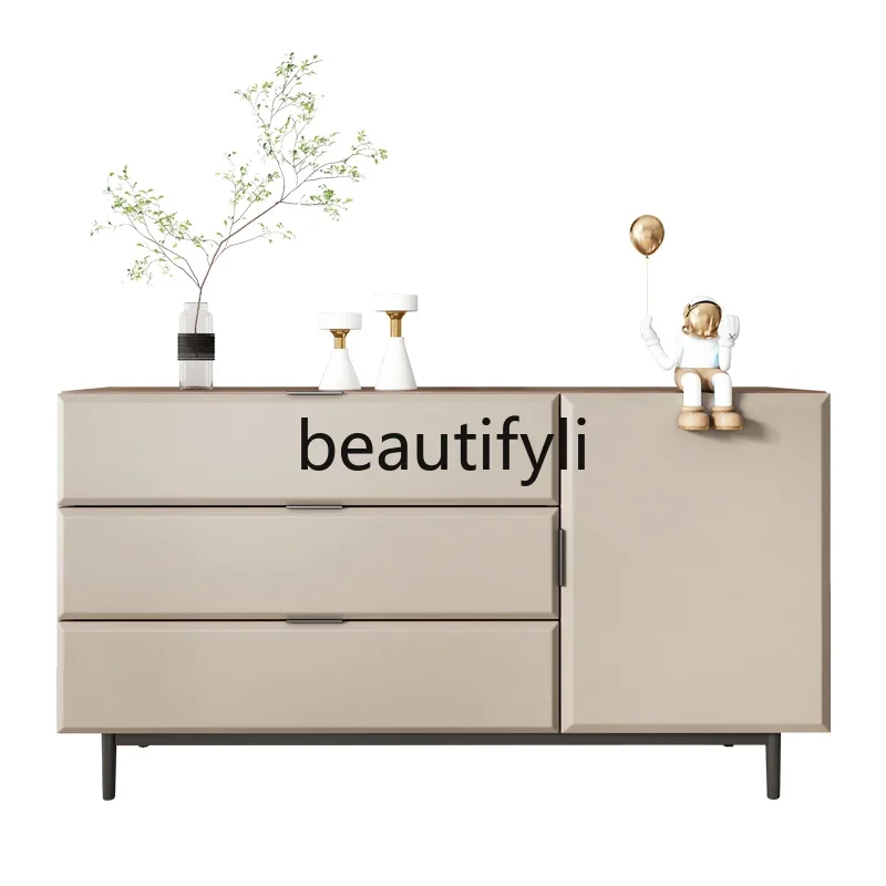 

Modern simple solid wood rack, Japanese-style porch cabinet, Nordic locker, light luxury chest cabinet