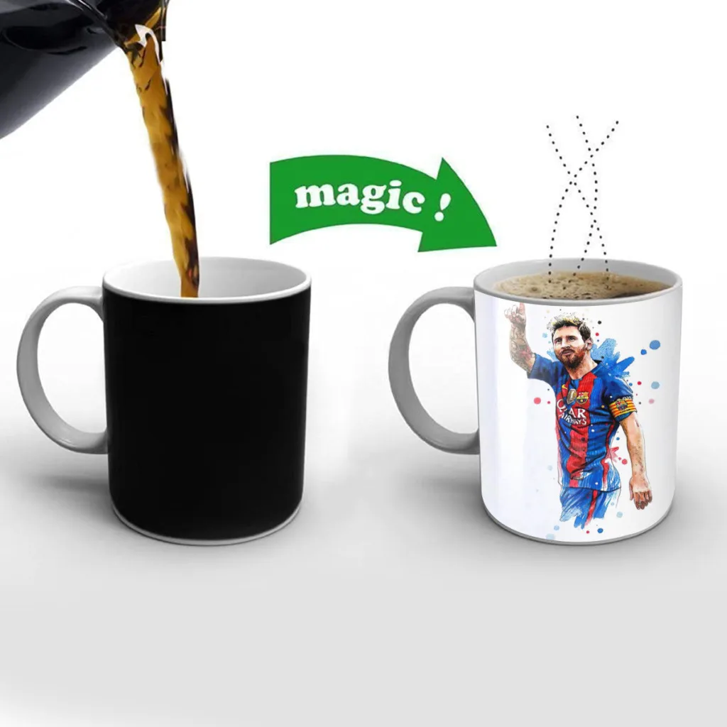 

Soccer-Star-Creative-Ceramic-Creative Ceramic Coffee Mugs Color Change Tea Cup Milk Cups Interesting Gifts