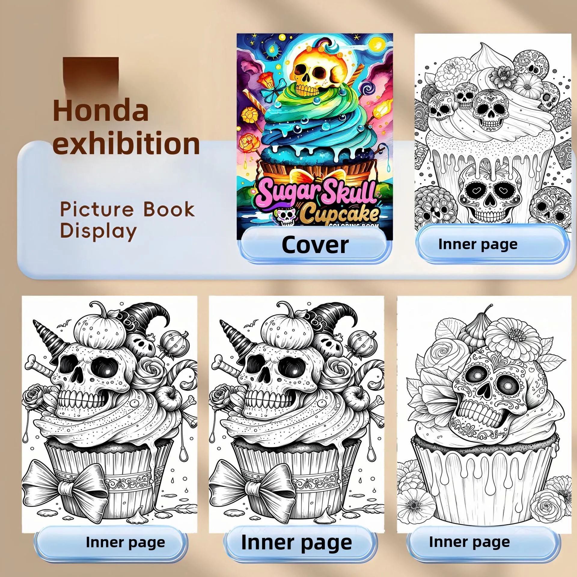 Cross-border new arrival: bestselling a4 sugar skull coloring book - adult coloring book, easy coloring, doodle & draw, fill