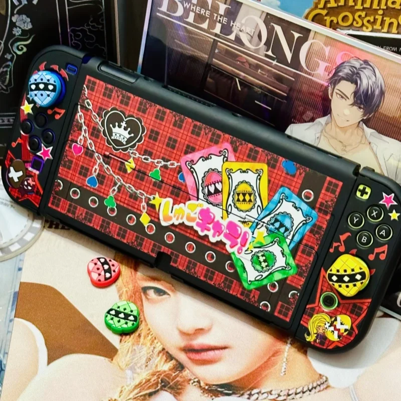 New Protective Hard Case For Switch 2 Switch Oled Shugo Chara Amu Printed Split Cover Dockable Anti Scratch Anti Shock