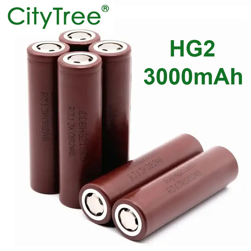 18650 Battery HG2 100% New Genuine 3000mAh 3.7V HG2-18650 Rechargeable Lithium Battery for Battery Packs, Screwdriver