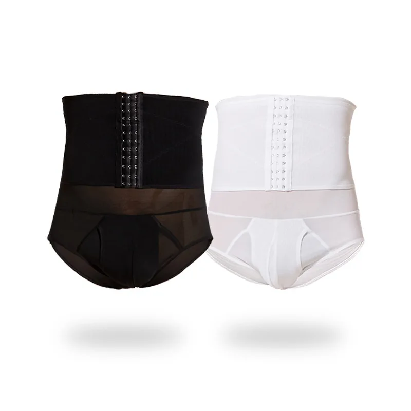 Heavywood Men‘s Body Shaper Abdomen Reducer Slimming Shorts Waist Trainer Fat Burning Pants Male Shapewear Fitness Leggings
