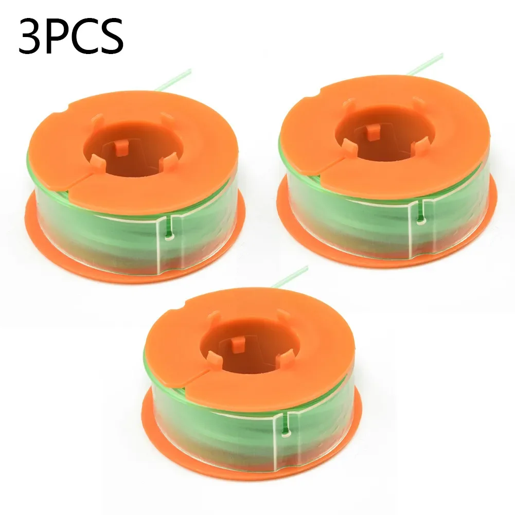 3pcs Fits For Bosch Strimmer Trimmer Spool Line ART 23 26 30 Combitrim Easytrim Orange Electric String Trimmer Head Spool