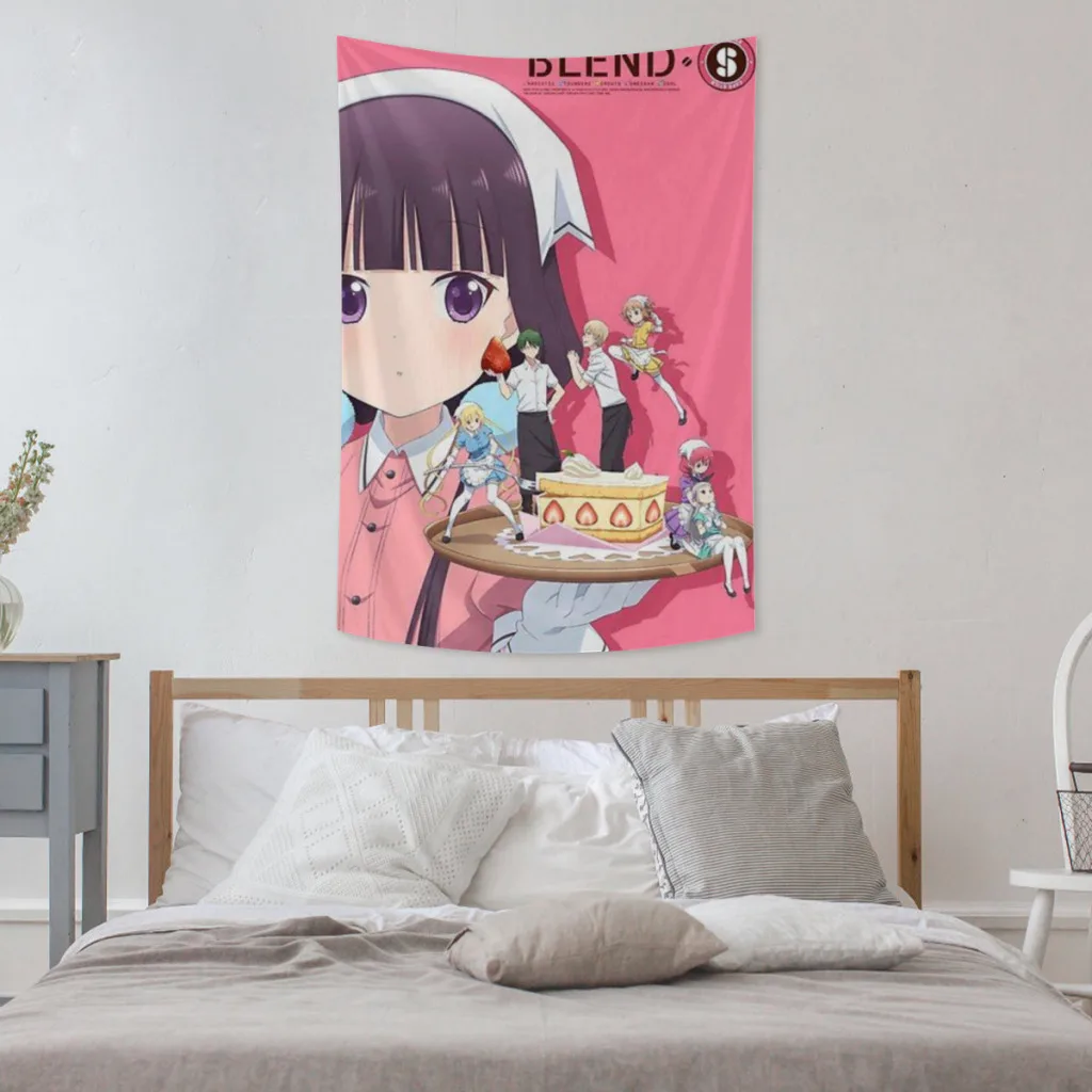 

Cute Comic Blend·S Hinata Kaho Tapestry Room Décor Aesthetic Home Decoration Bedroom Wall Art