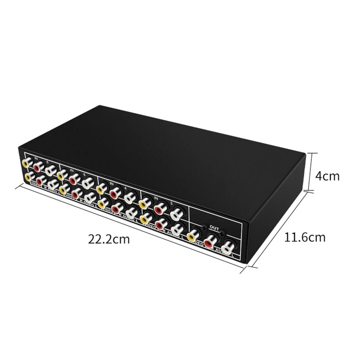 Eight in One Out AV Switch Selector Video L/R Audio Selector Box 8-Port_N34R