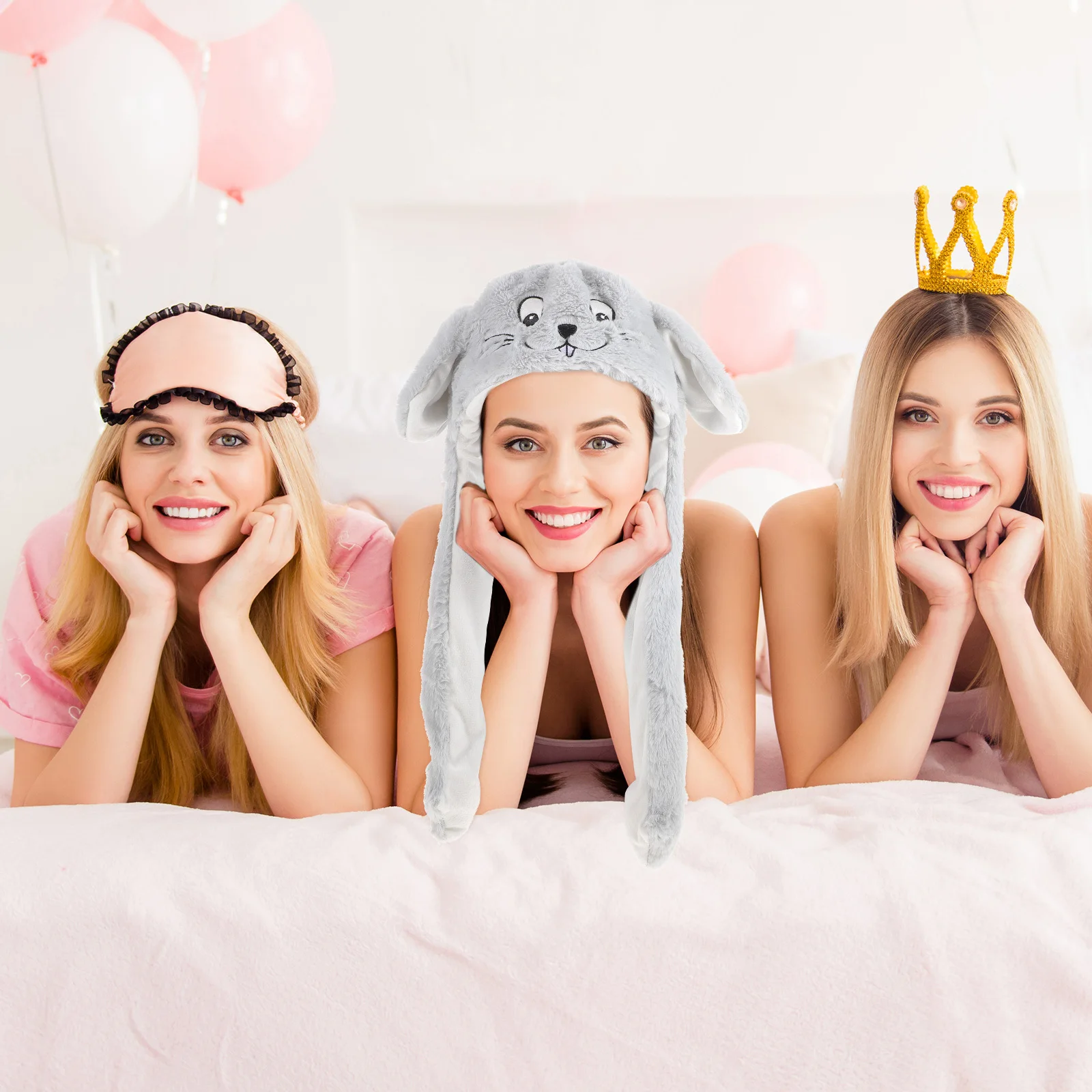 

Novelty Mouse Hat Adjustable Moving Ears Comfortable Rat Headwear for Holiday Party Dress Up Funny Animal Cosplay Cap