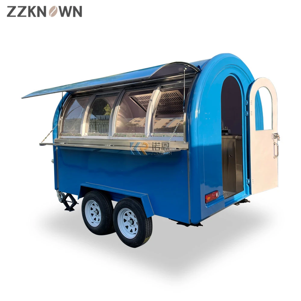 Customized Food Trailer Mobile Food Kiosk Truck Kitchen for Hamburger and Hot Dog with CE