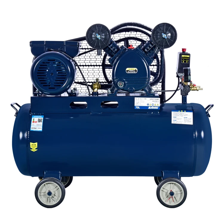 1.1kw 1.5hp dual cylinder belt driven 100L air compressor, used for sales of paint trucks