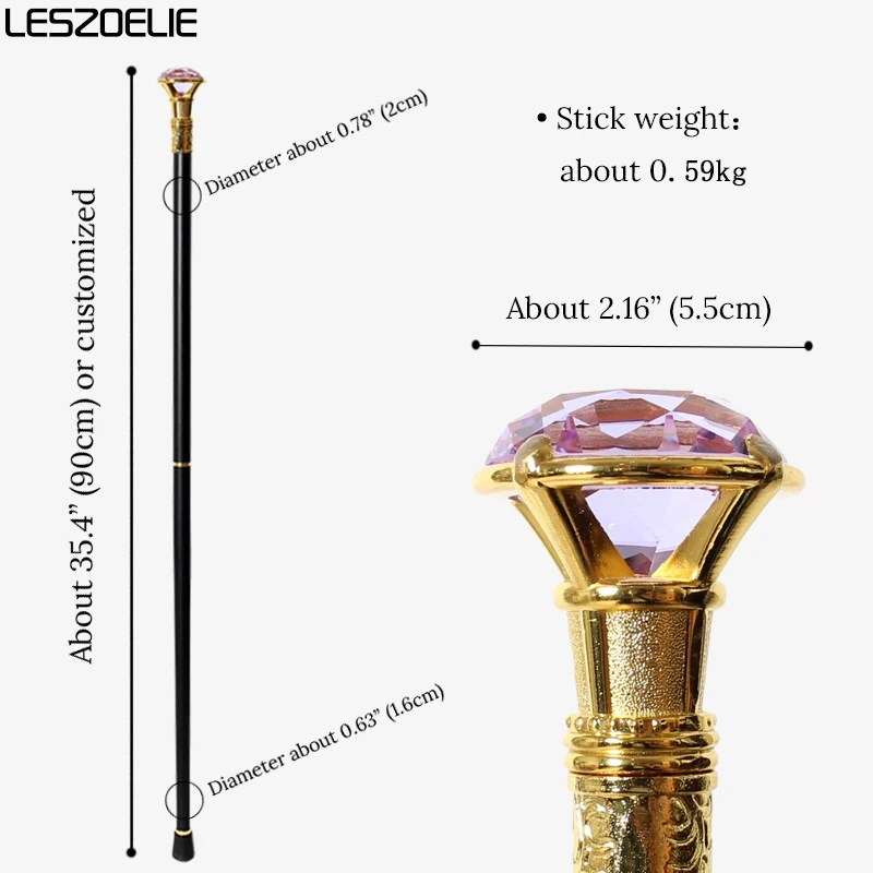 90 см лавандовые хрустальные алмазные трости для девочек с золотой ручкой, женские элегантные модные трости, женские декоративные трости