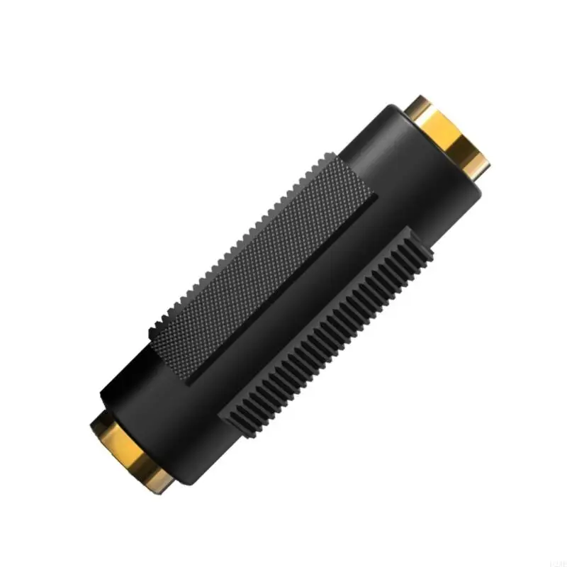 U2JE Universal 3.5mm Connectors Female To Female Adapter With Gold Plated Connectors PVC For NonDistortion Sound