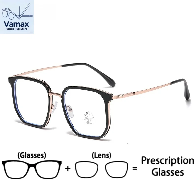 

VAMAX New TR90 Ultra Light Square Eyeglasses Frame Female Prescription Ready Korean Trend