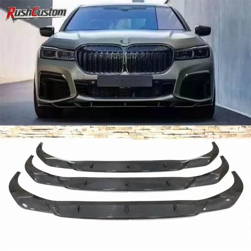 

For BMW G11 G12 730 740 2015 2016 2017 2018 2019 2020 2021 2022 2023 2024 ReaI Carbon Fiber Front Bumper Lip Spoiler Kit